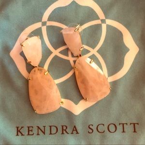 Kendra Scott pink drop earrings